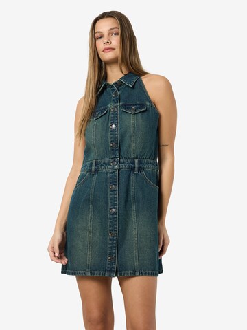 Robe-chemise 'NMLARDIE' Noisy may en bleu : devant