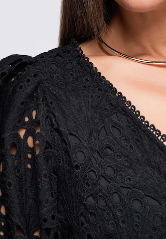 Ombre Bluse in Schwarz