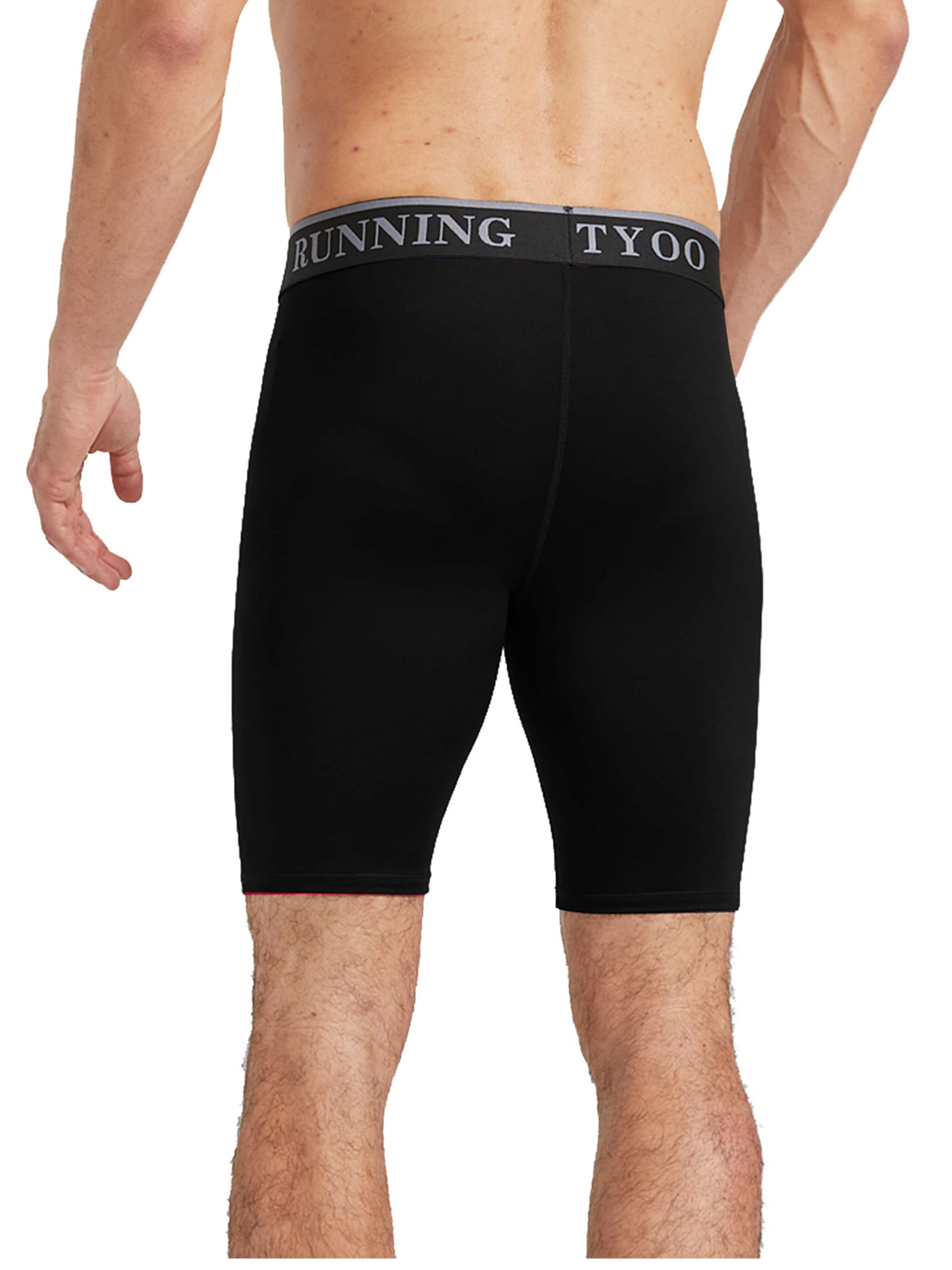 MEETWEE Slimfit Sportbroek 'Sports short trousers men's drying with pocket for fitness summer' in Zwart