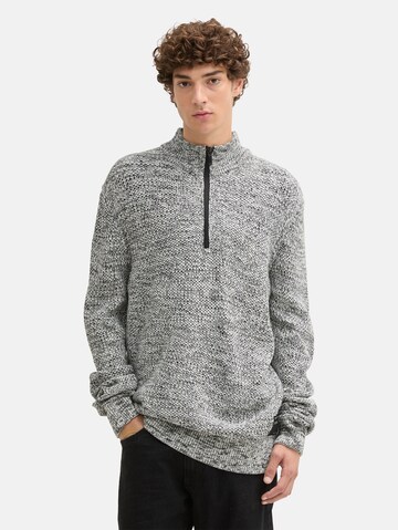 TOM TAILOR DENIM Sweater in White: front