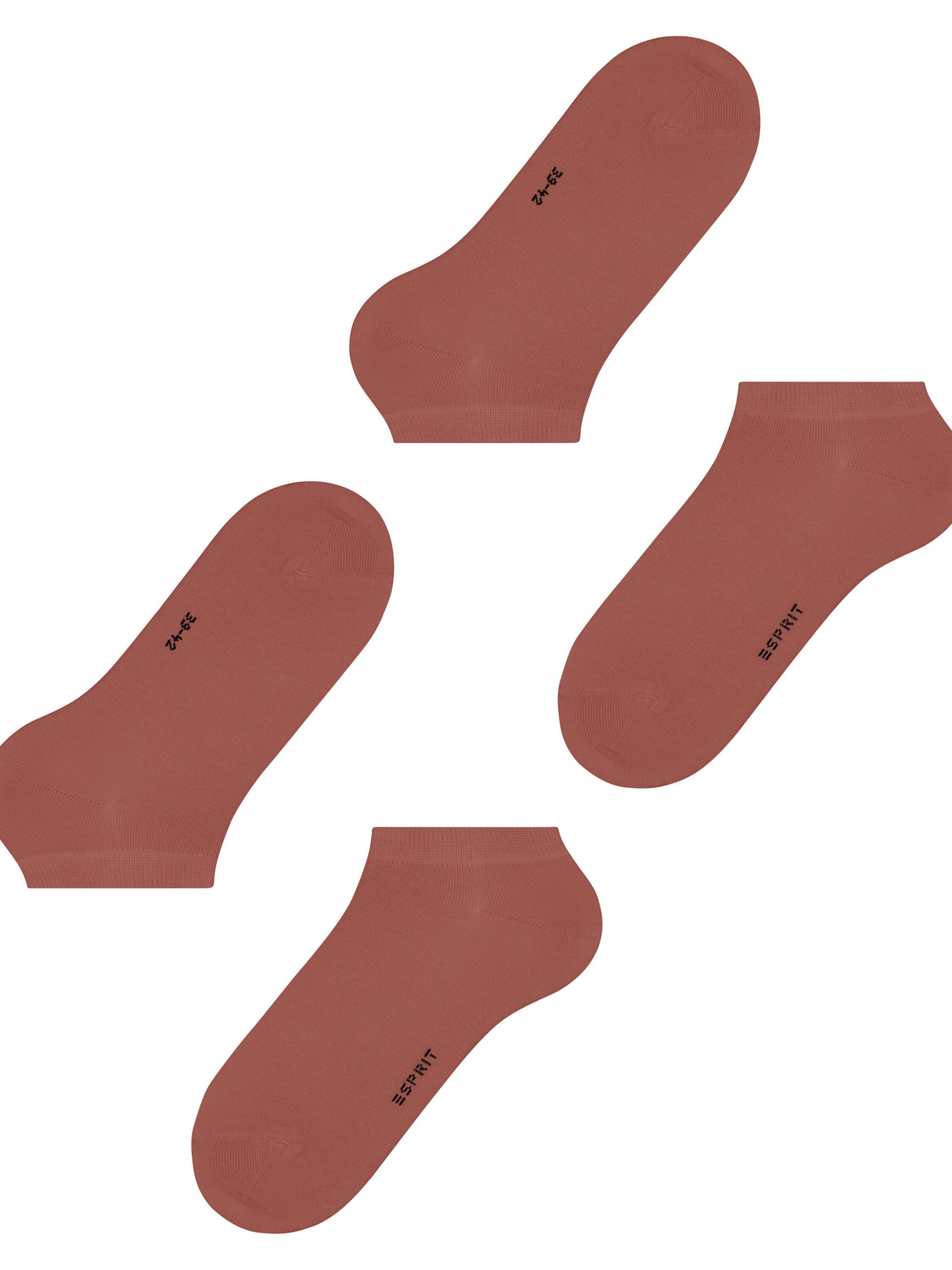 ESPRIT Füßlinge 'Basic Uni 2-Pack'‌‌‌ in Rot