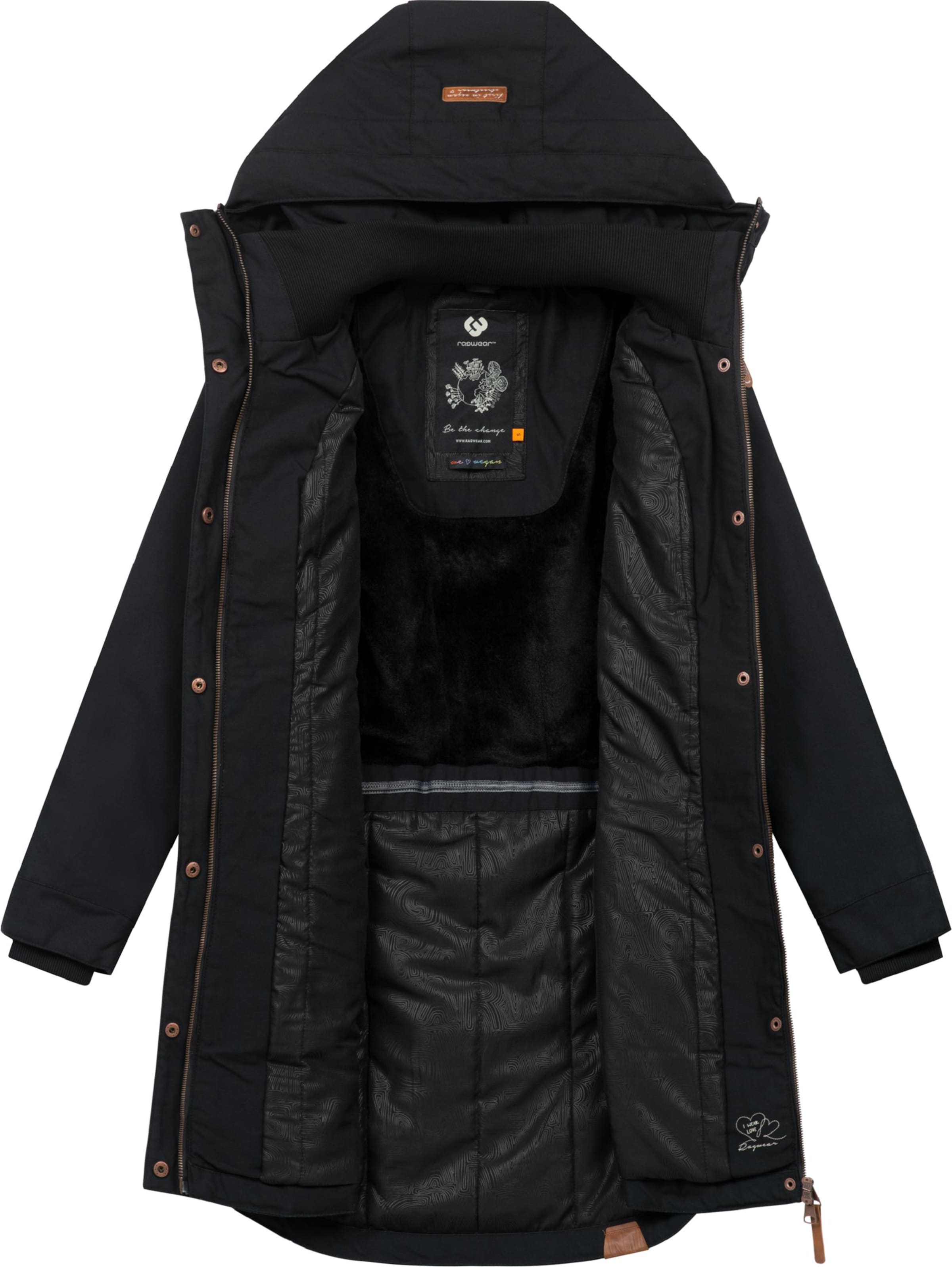 Ragwear Funktionsmantel 'Jannisa' in Schwarz