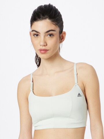 ADIDAS SPORTSWEAR Bralette Sports Bra 'Studio Light-Support' in White: front