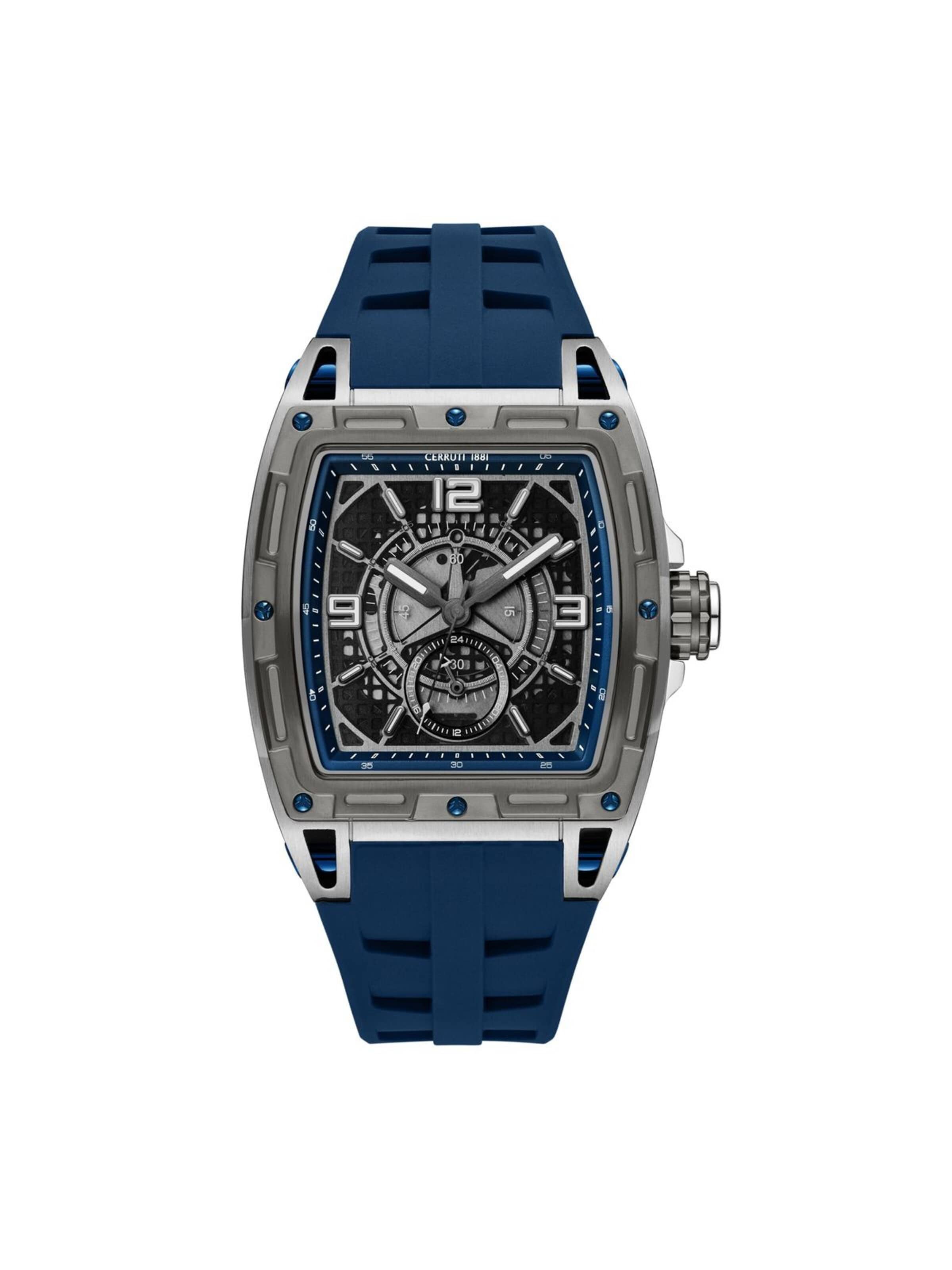 Montre à affichage analogique CERRUTI 1881 en bleu : devant