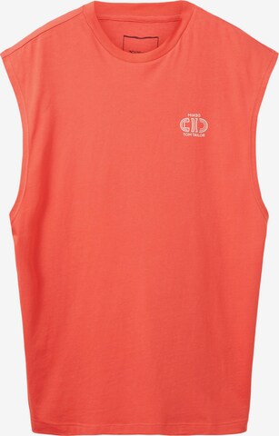 T-Shirt TOM TAILOR DENIM en orange : devant