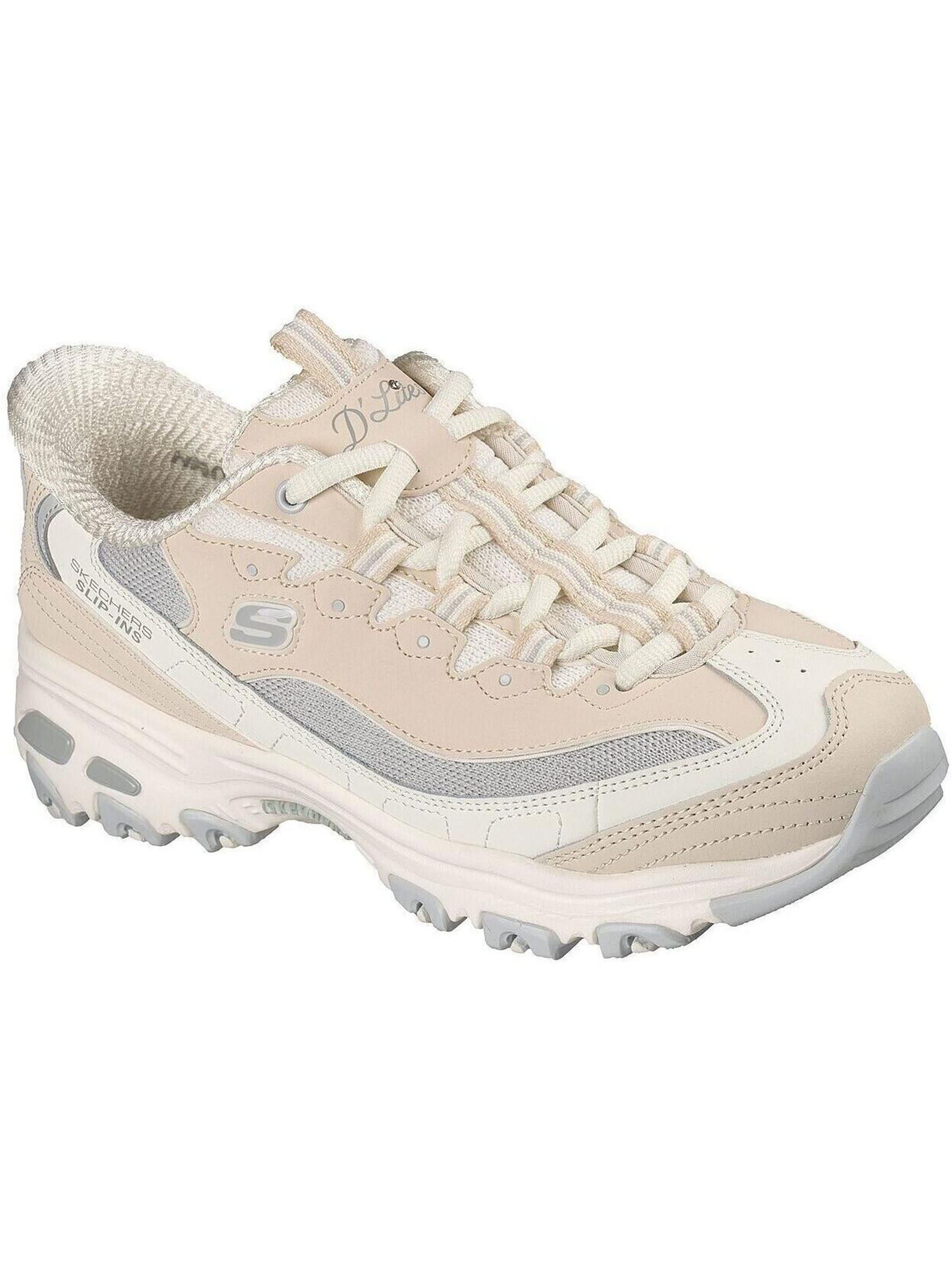 Baskets basses 'D Lites-Smooth-Nostalgia' SKECHERS en beige : devant