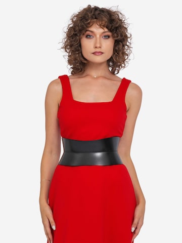 Haute Cuir - Cinturón 'Sablier Corset Belt' en negro: frente