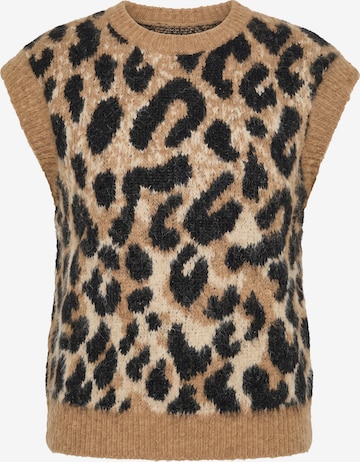 Studio Untold Knitted vest in Brown: front