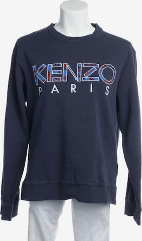 KENZO Sweatshirt & Zip-Up Hoodie in L in Blue: front
