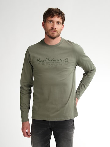 Petrol Industries Shirt in Groen: voorkant