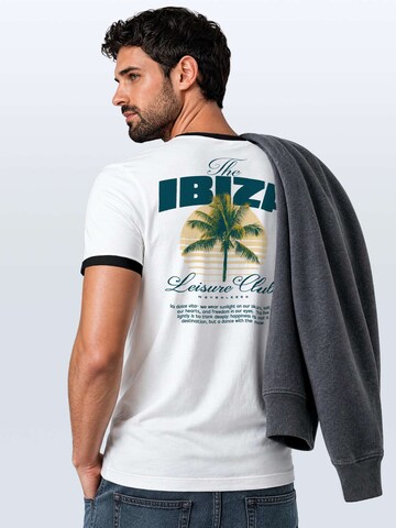 Neverless Shirt 'Ibiza Leisure Club' in White