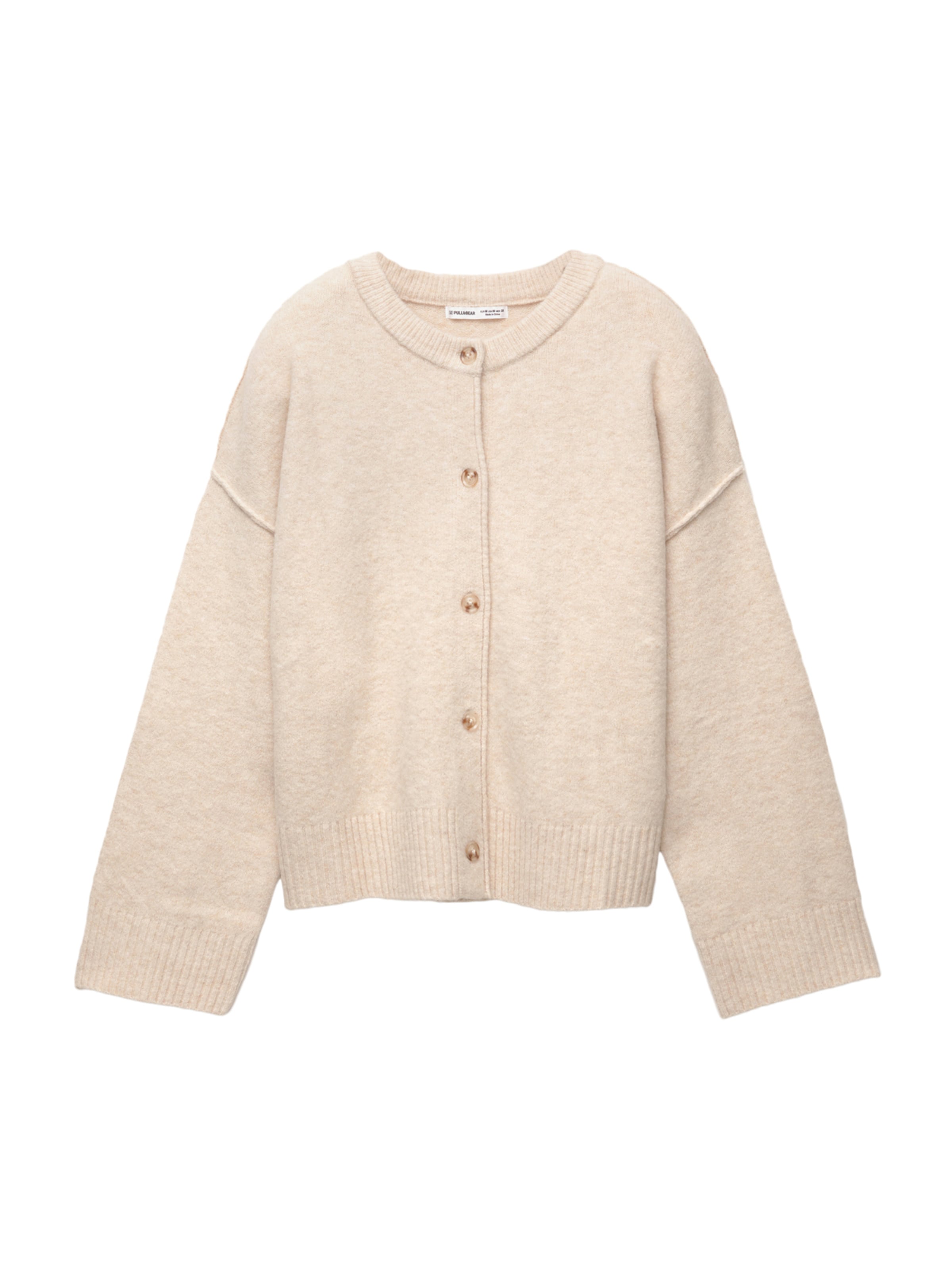 Pull&Bear Kardigan – béžová: přední strana