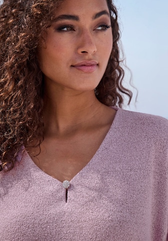 LASCANA Пуловер в лилав