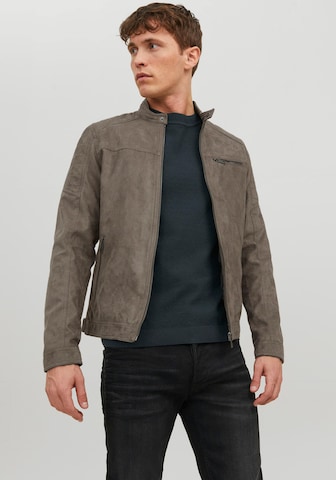 JACK & JONES Regular fit Between-Season Jacket 'JCORocky' in Brown: front
