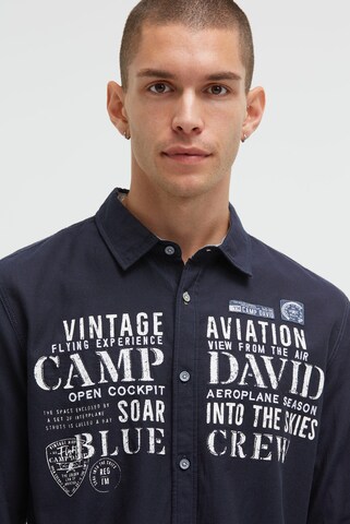 CAMP DAVID Regular fit Button Up Shirt in Blue
