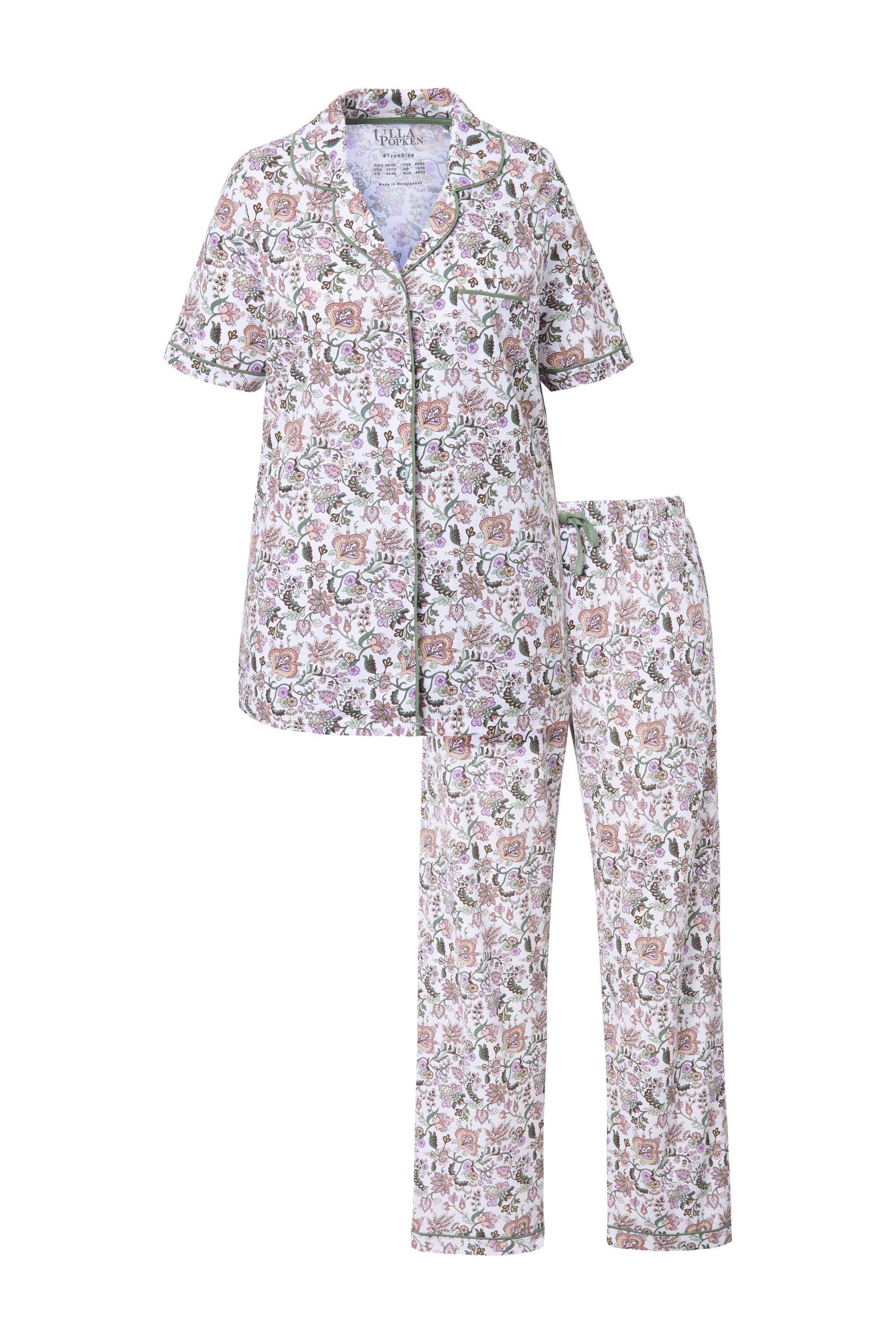 Ulla Popken Pyjama in Mischfarben: Vorderseite