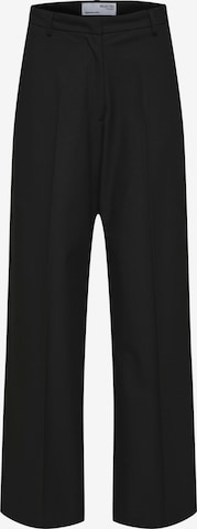 SELECTED FEMME Wide leg Trousers with creases 'Eliana' in Black: front
