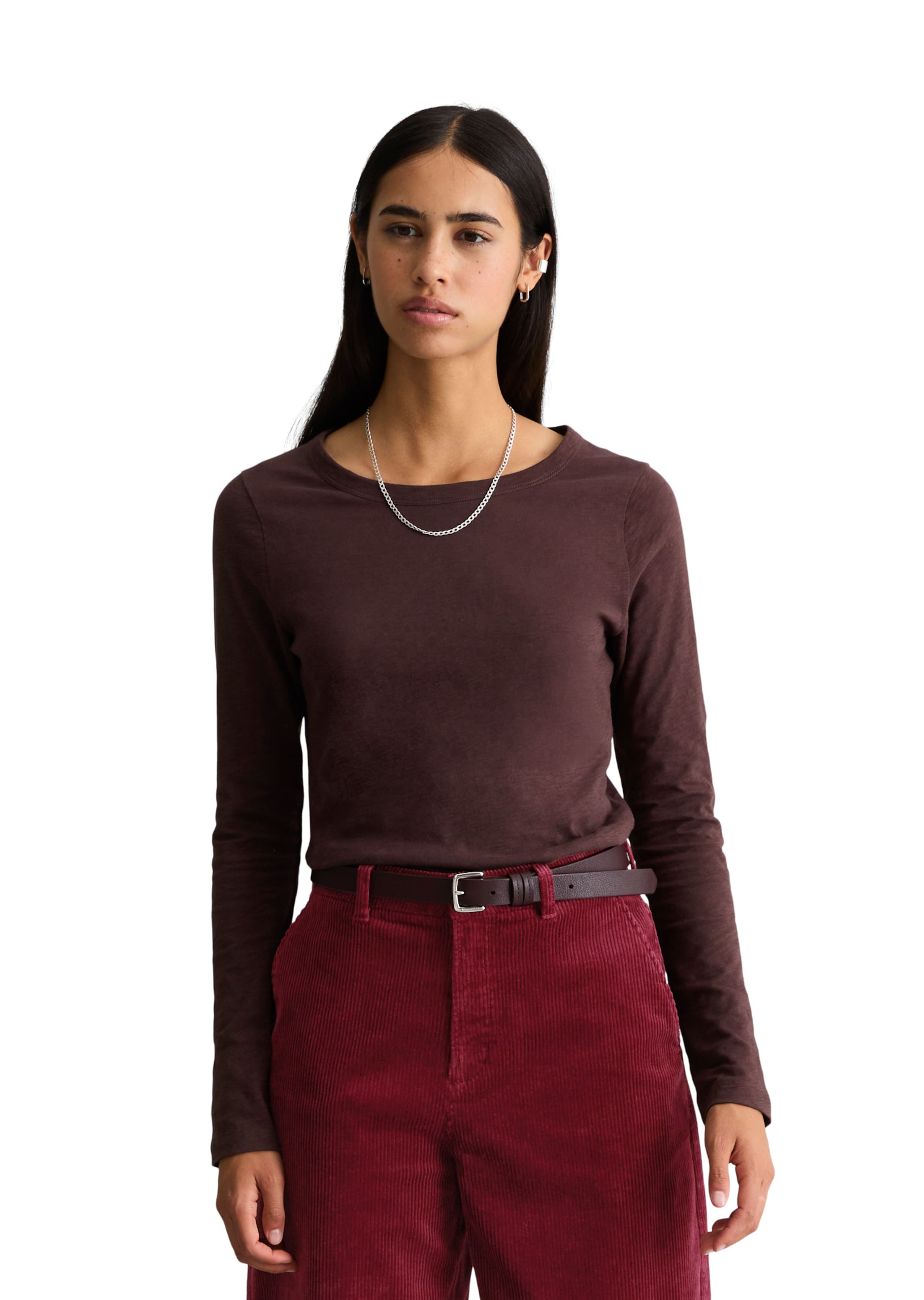 T-shirt Marc O'Polo DENIM en marron : devant