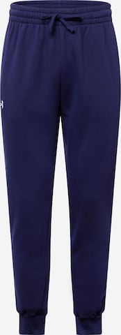 UNDER ARMOUR - Tapered Calças de desporto em azul: frente