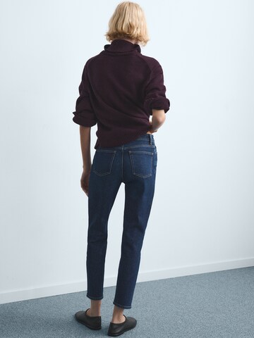 MANGO Slimfit Kavbojke 'NEWMOM' | modra barva