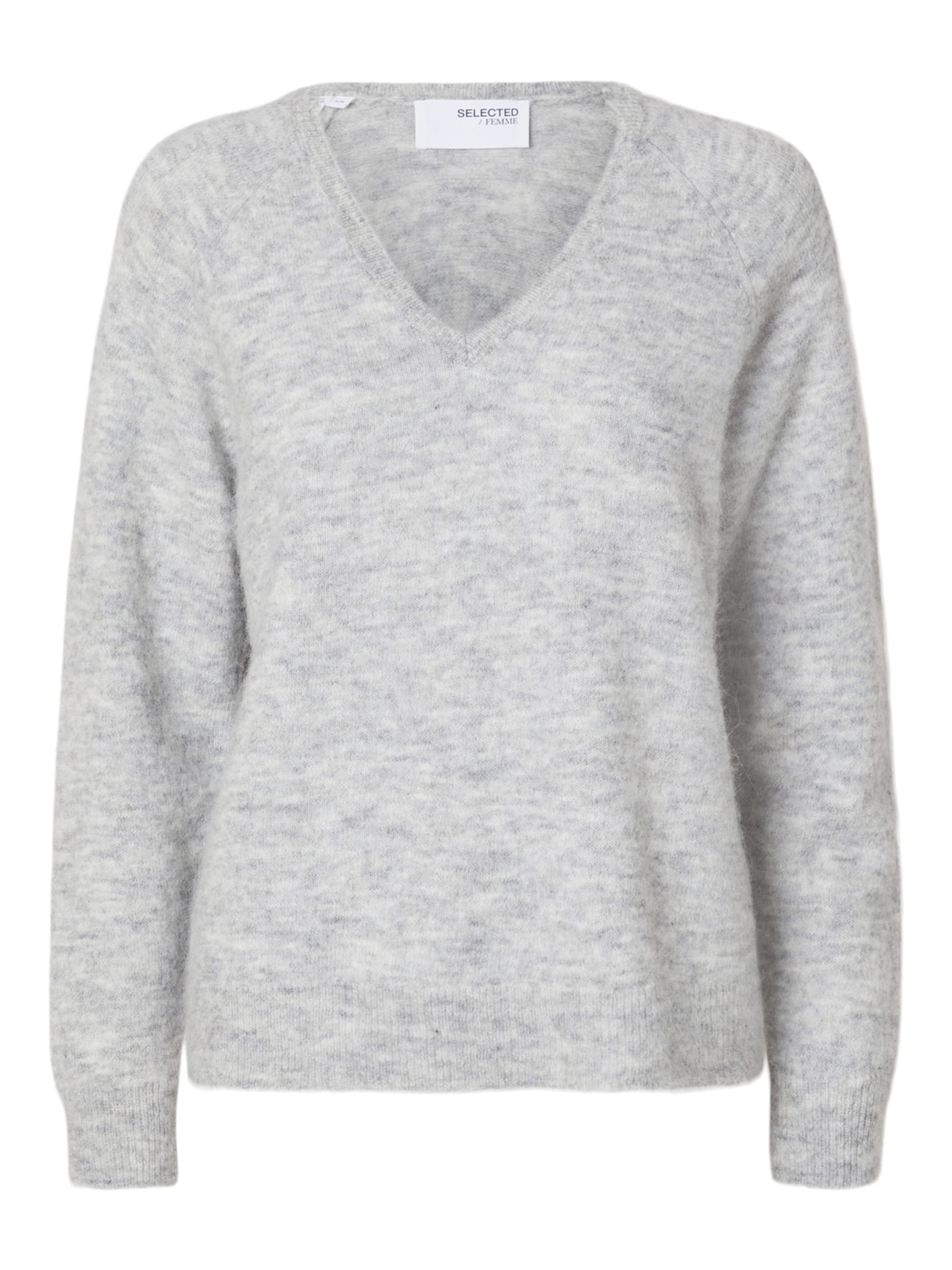 Pull-over 'Lulu' SELECTED en gris : devant