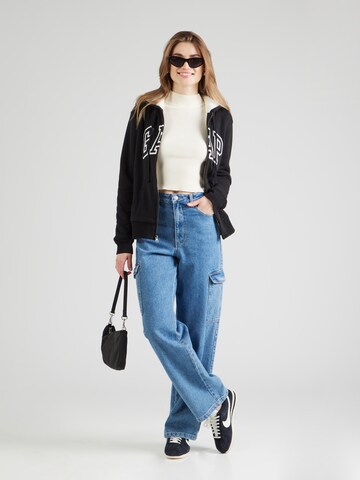 GAP Sweatjacke in Schwarz
