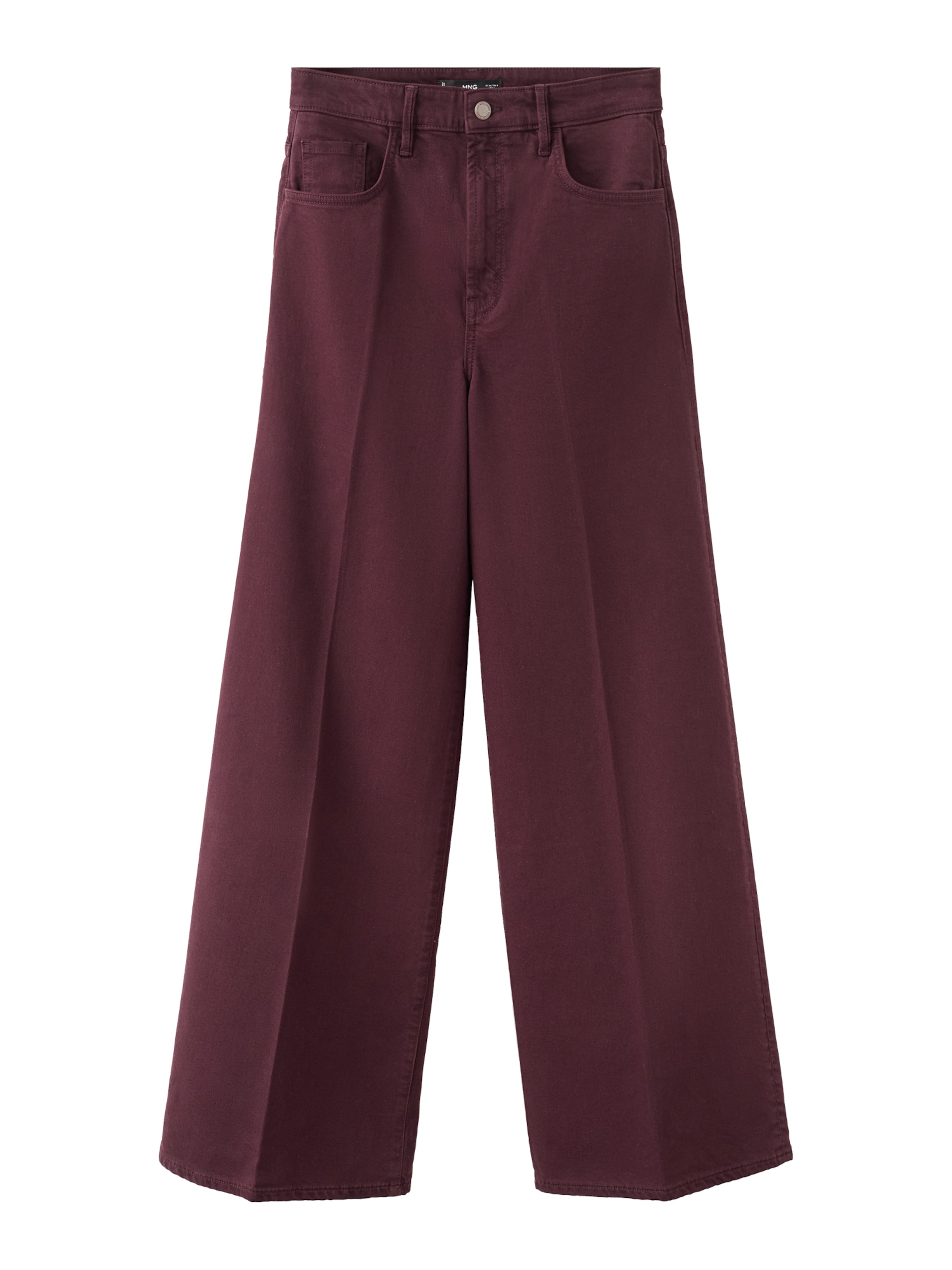 MANGO Wide leg Jeans 'ELISE' in Red: front