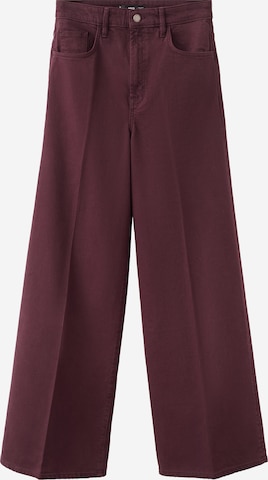 MANGOWide Leg/ Široke nogavice Traperice 'ELISE' - crvena boja: prednji dio