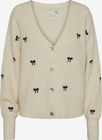 Cardigan 'YASBOW' YAS en beige : devant