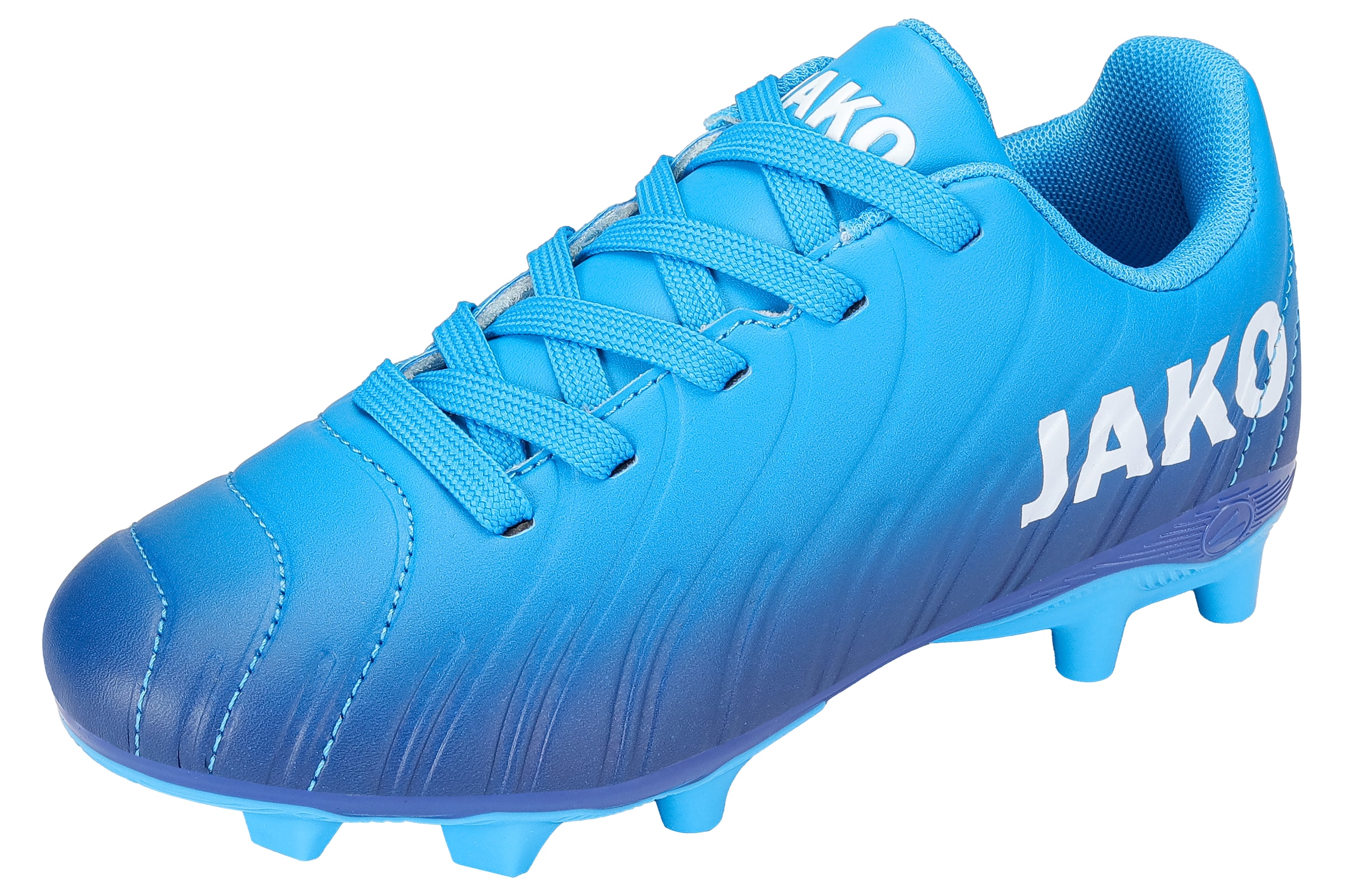 JAKO Soccer Cleats in Blue: front