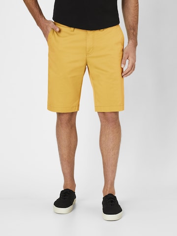 REDPOINT Regular Chino Pants in Yellow: front