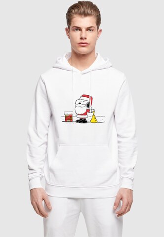 Sweat-shirt 'Peanuts Snoopy Santa' Merchcode en blanc : devant