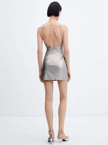 MANGO Cocktail Dress 'Clavel' in Silver