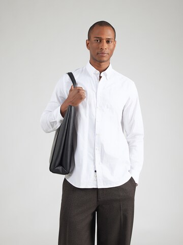 Regular fit Cămașă de la bugatti pe alb: față