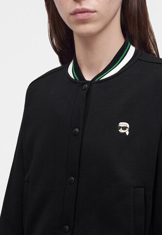 Karl Lagerfeld - Sudadera con cremallera 'IKON' en negro