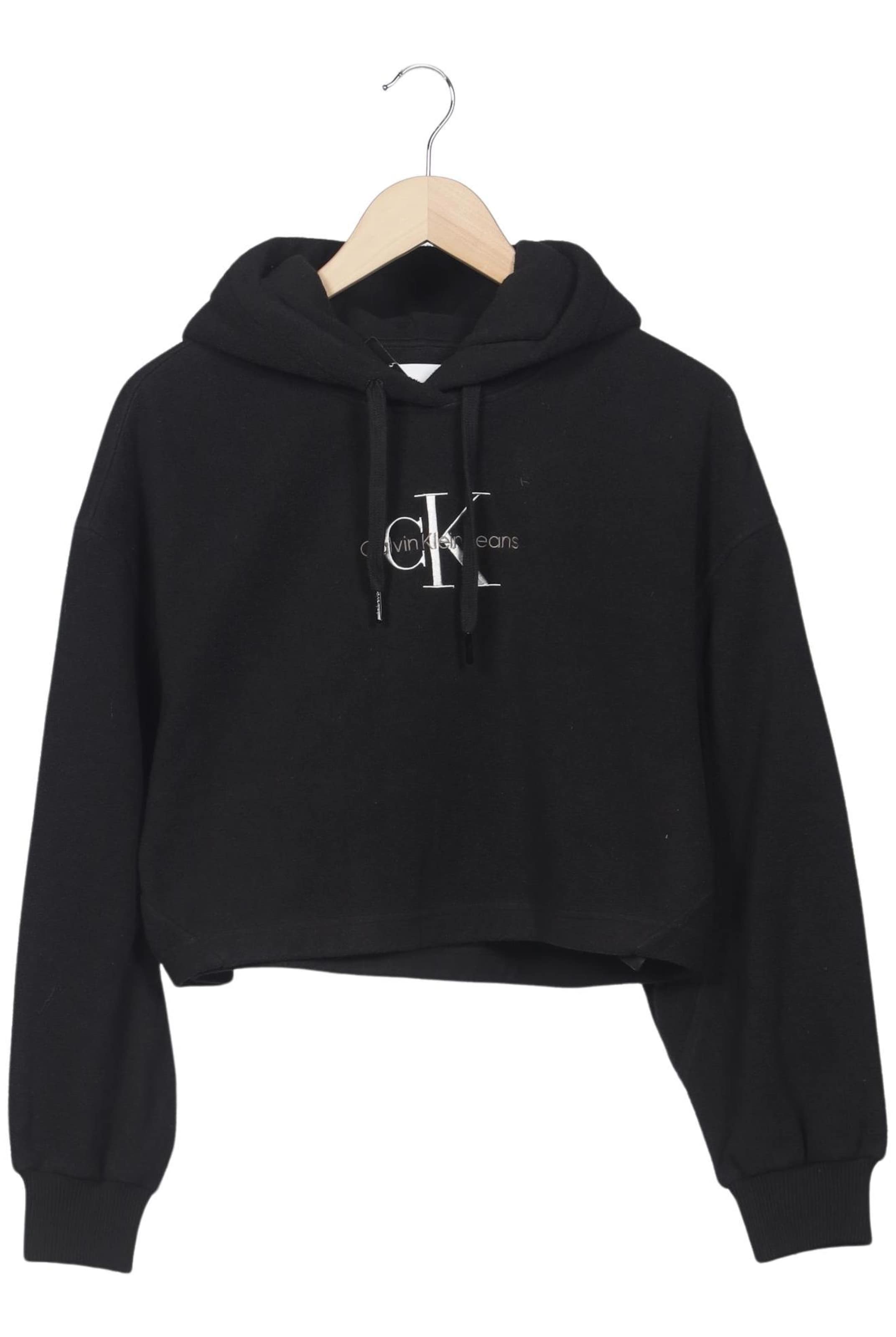 Calvin Klein Jeans Sweatshirt & Zip-Up Hoodie in S in Black: front