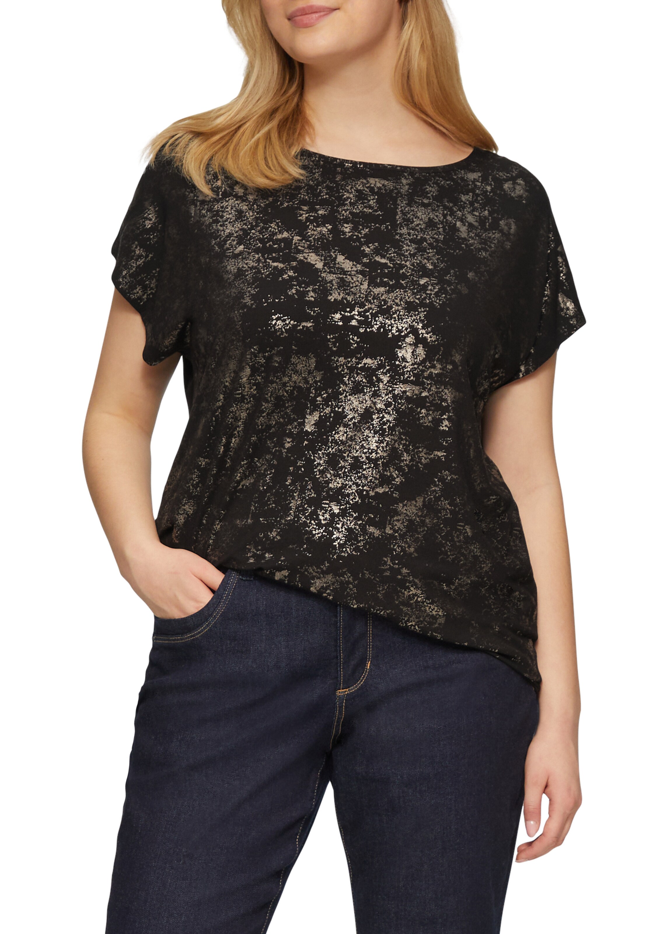 s.Oliver Red Label Plus T-Shirt in Schwarz