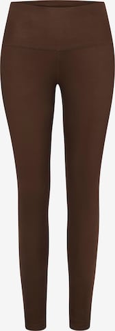 Leggings 'Always Dressed' Hey Honey en marron : devant