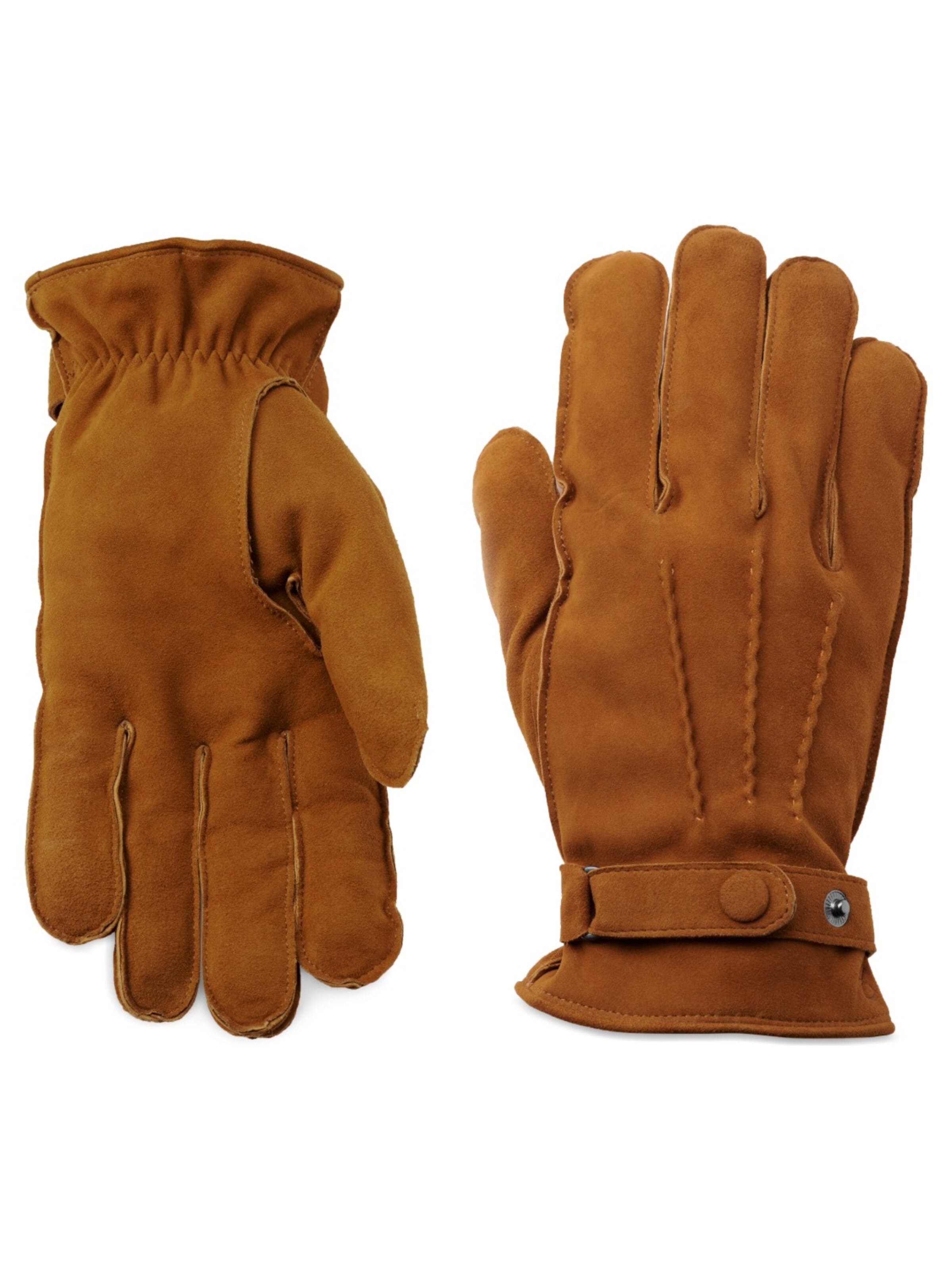 Fawler Fingerhandsker 'Axis' i brun: forside