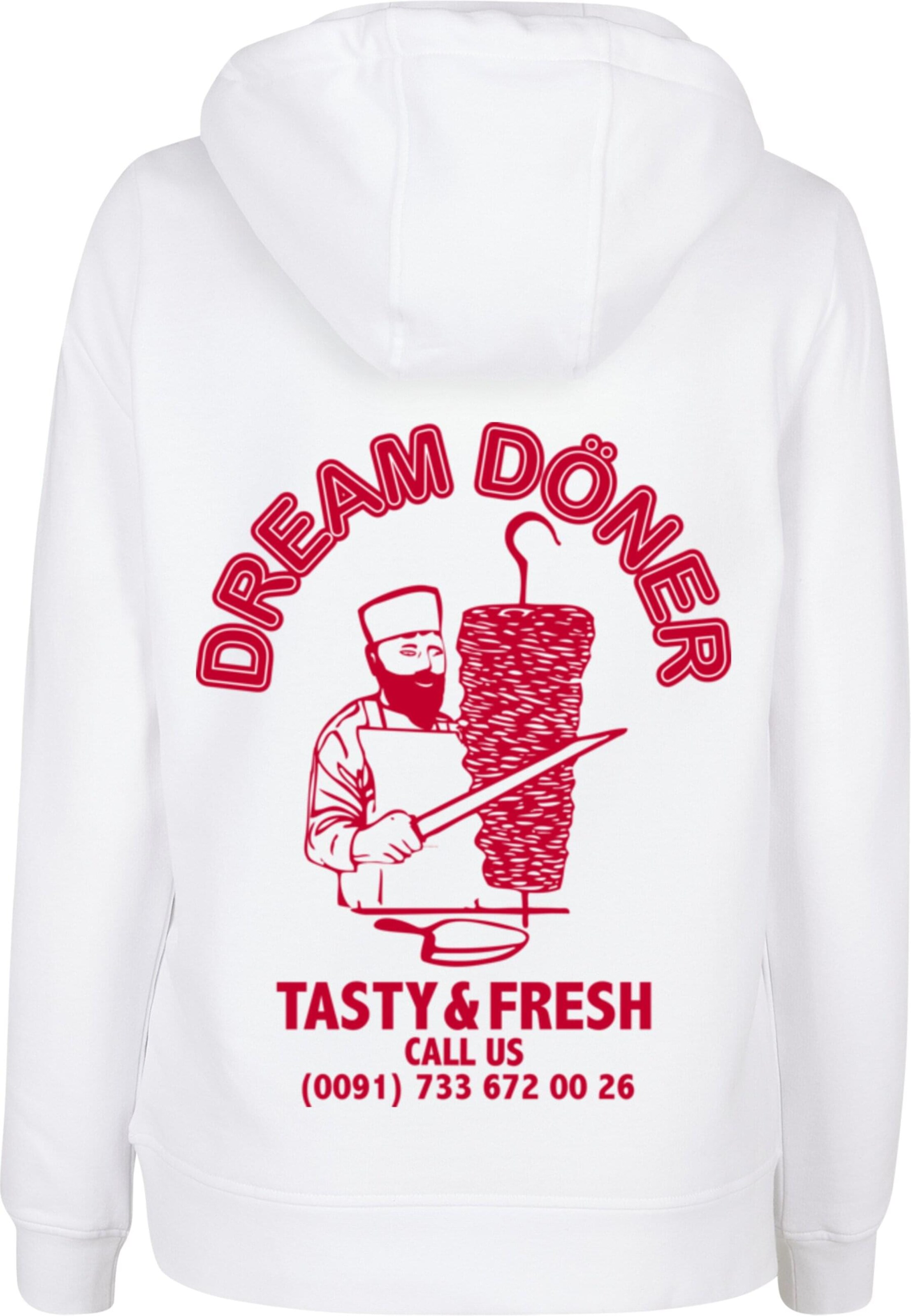 Sweat-shirt 'Dream Kebab' Mister Tee en blanc