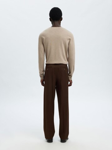 SELECTED Loosefit Pantalon 'SLH220' in Bruin