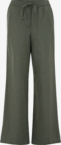 WE Fashion Wide Leg Housut värissä vihreä: etupuoli