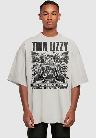 Merchcode Shirt 'Thin Lizzy - New Victoria Theatre' in Grijs: voorkant
