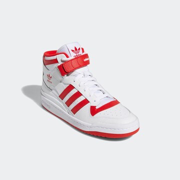 balts ADIDAS ORIGINALS Augstie brīvā laika apavi 'Forum'