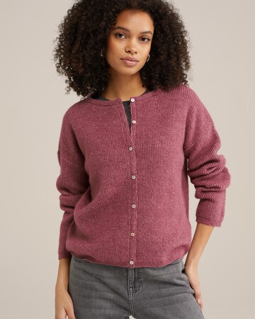 WE Fashion Knit cardigan in Red: front