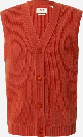 LEVI'S ® Gebreid vest 'Rincon Button Down Vest' in Rood: voorkant