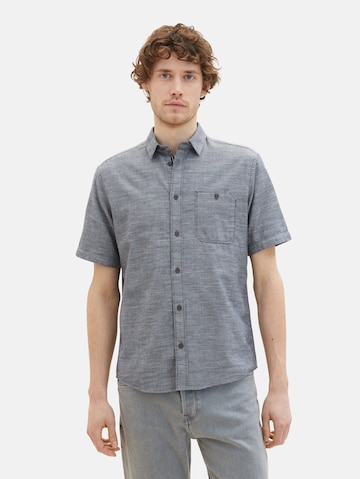 TOM TAILOR Regular fit Button Up Shirt in Blue: front