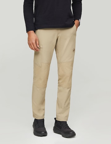 MAMMUT Regular Outdoor Pants in Brown: front