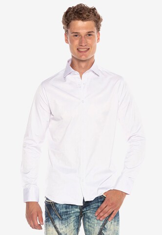 CIPO & BAXX Slim fit Business Shirt 'HENSON' in White: front