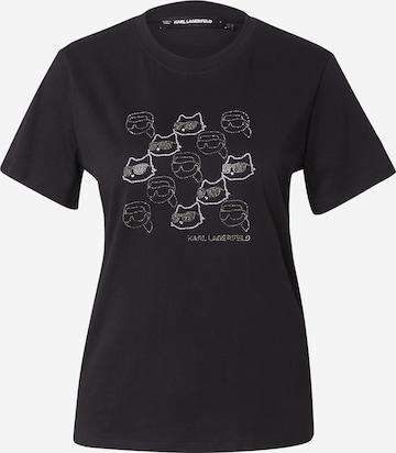 juoda Karl Lagerfeld Marškinėliai 'IKON': priekis